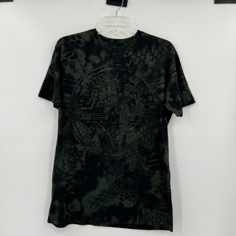 American‎ Fighter Men’s Medium Green Black Short Sleeve T-Shirt - Picture 2 of 4